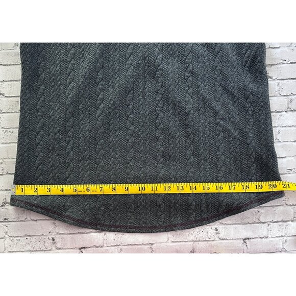 Maurices Womens Button-Detail Mock Neck Sweater Medium Gray & Burgundy Long Slee - Picture 13 of 16